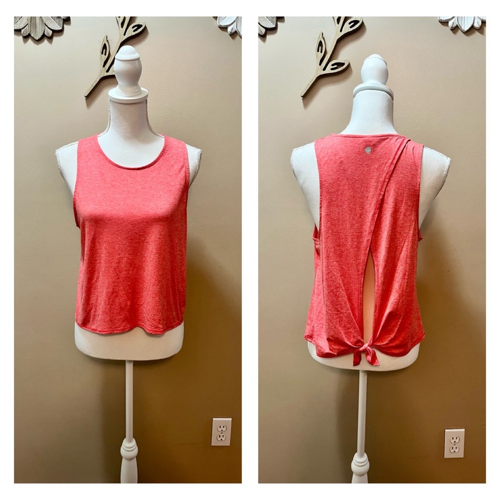 Yogalicious Coral Tank Top With Cut Out Back Size Large